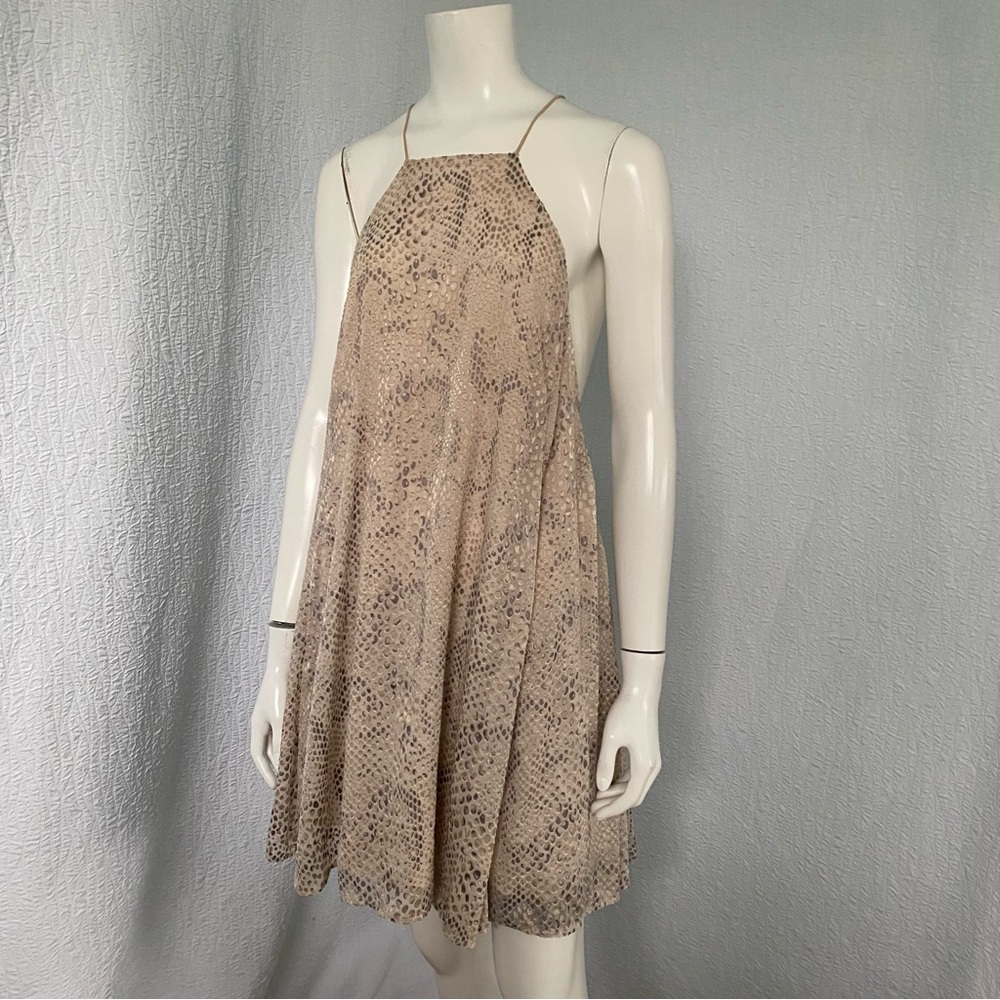 Urban Outfitters Silence + Noise White Backless Dress Animal Print